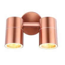 mosadzne bodove svietidlo ip44 na dve led ziarovky gu10