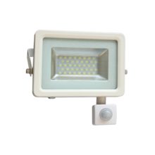 biely led reflektor s pohybovym senzorom 20w