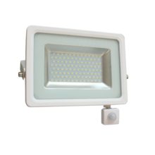 biely led reflektor s pohybovym senzorom 50w