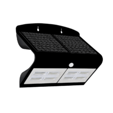 solarne nastenne led svietidlo ip65 s pohybovym senzorom 6,8w cierne