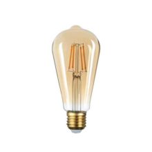 led filament ziarovka e27 st64 6W so zlatým sklom