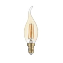 led filament ziarovka e14 t35 4w zlate sklo plamen