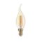 led filament ziarovka e14 t35 4w zlate sklo plamen