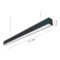 cierne linearne zavesne led svietidlo atanos 120cm 40w