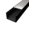 Čierny hliníkový profil MACRO DUO s mliečnym difúzorom 2m a príslušenstvom
