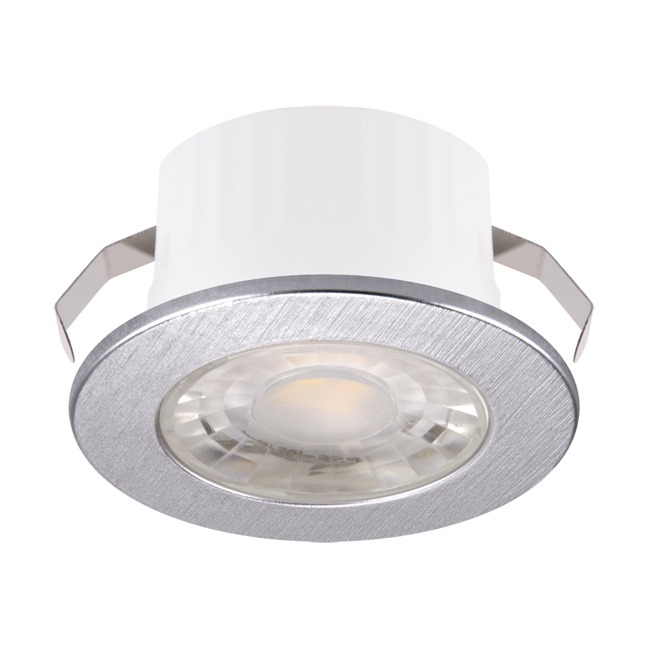 strieborne okruhle zapustene mini led svietidlo fin ip44 3w