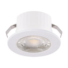 biele okruhle zapustene mini led svietidlo fin ip44 3w