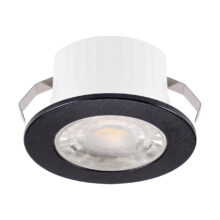 cierne okruhle zapustene mini led svietidlo fin ip44 3w
