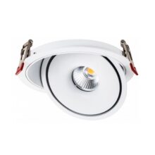 biele okruhle pohyblive zapustene led svietidlo opto 10w cct