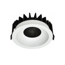 biele okruhle zapustene led svietidlo optic 10w cct