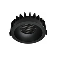 cierne okruhle zapustene led svietidlo optic 10w cct