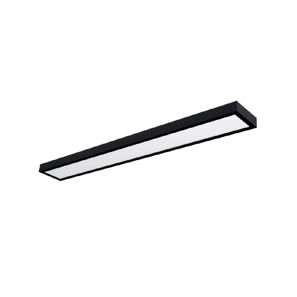 cierny hranaty prisadeny slim led panel pilo 124x15cm 36w