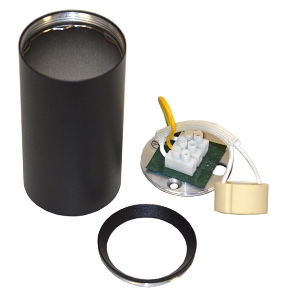 Čierny okrúhly tubus na GU10 KROSO – Obrázok 2